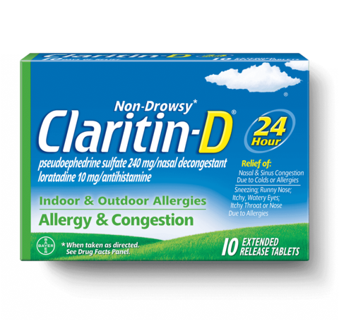 Allergies decongestant hot sale